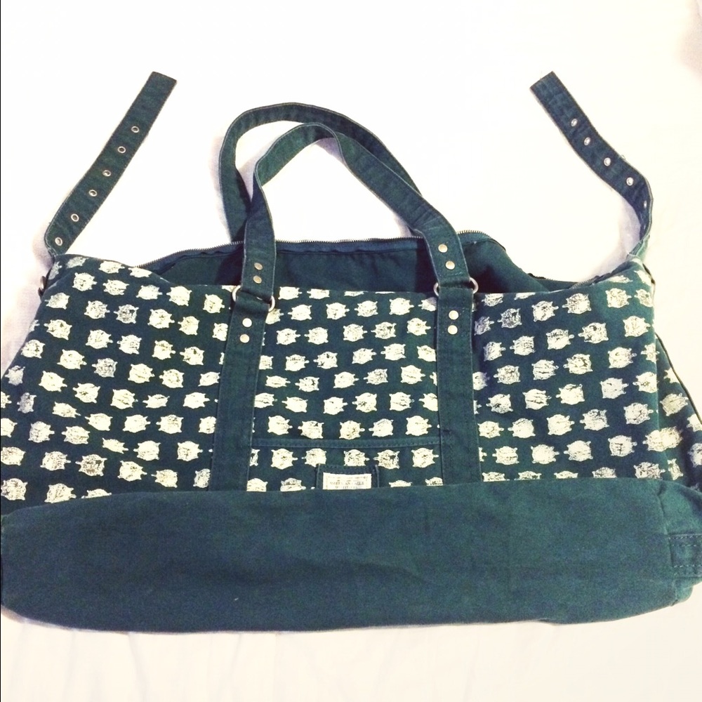 American Eagle Vintage Turtle Print Duffle Bag